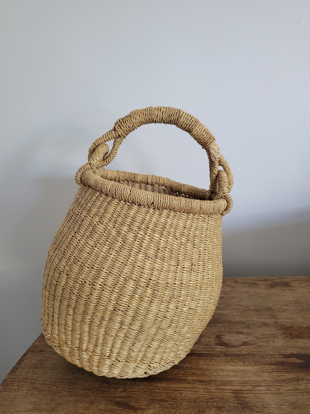 Twenty One Tonnes Handwoven Natural Straw Basket Tote
